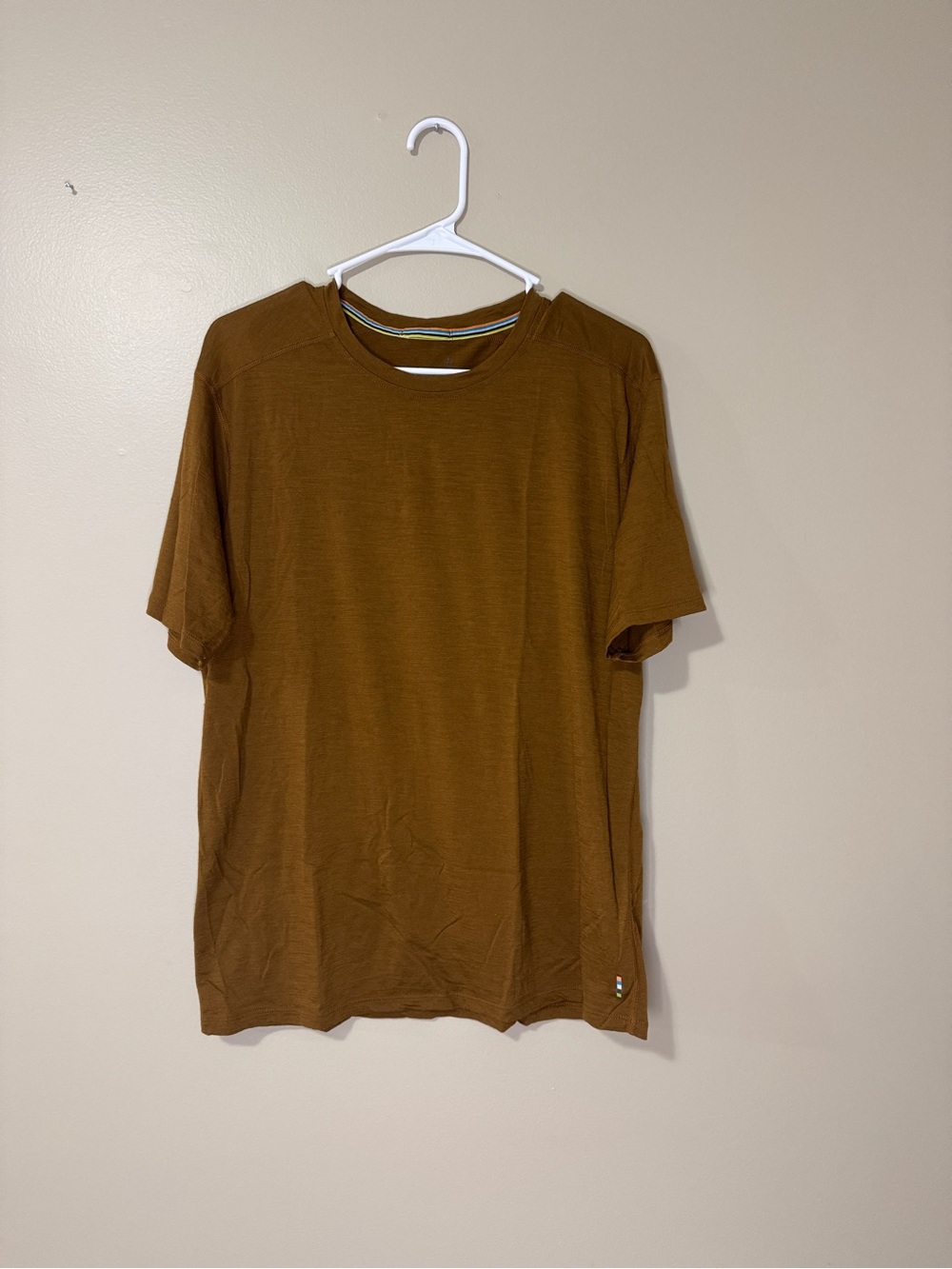 Smartwool Men’s Short Sleeve Crew Tee in Rust 100% Wool.